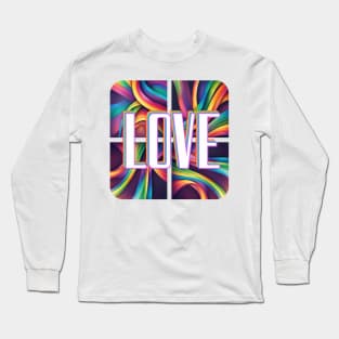 The word love on an abstract background Long Sleeve T-Shirt